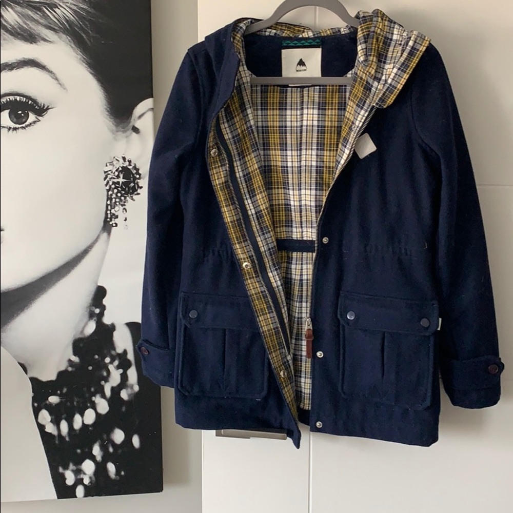 Burton Navy wool coat